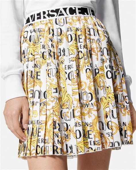 versace jeans couture pleated skirt|Versace Jeans Couture Pleated Skirt .